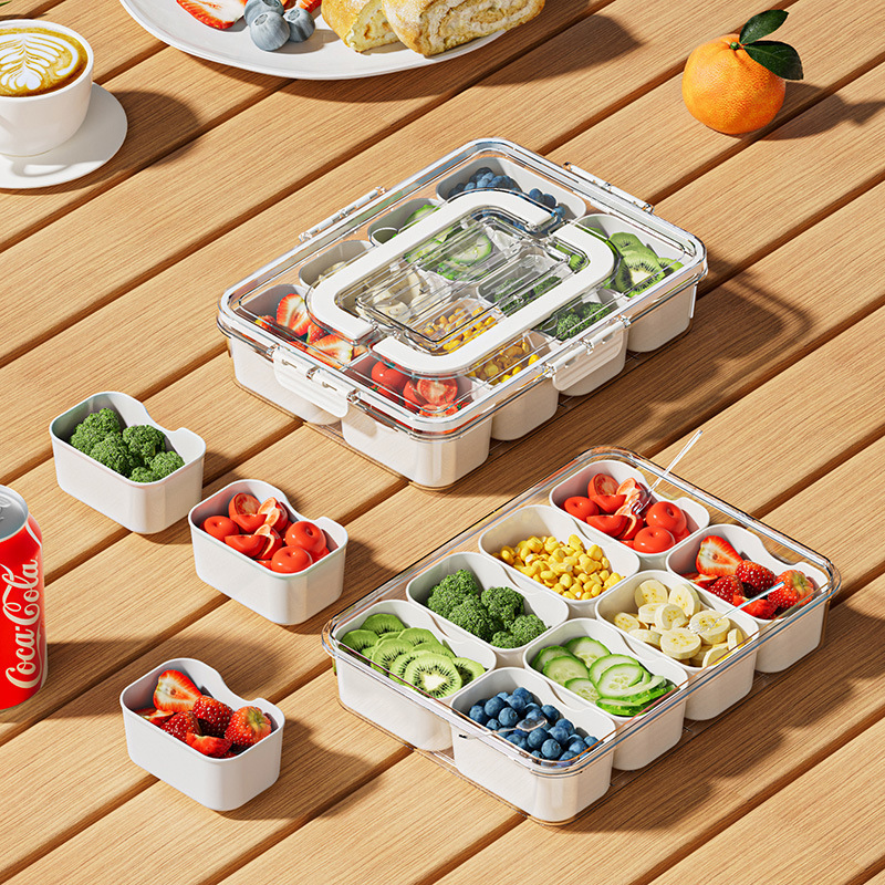 8-Grid Snack Organizer Box – Keep Your Food Fresh & Perfectly Organized