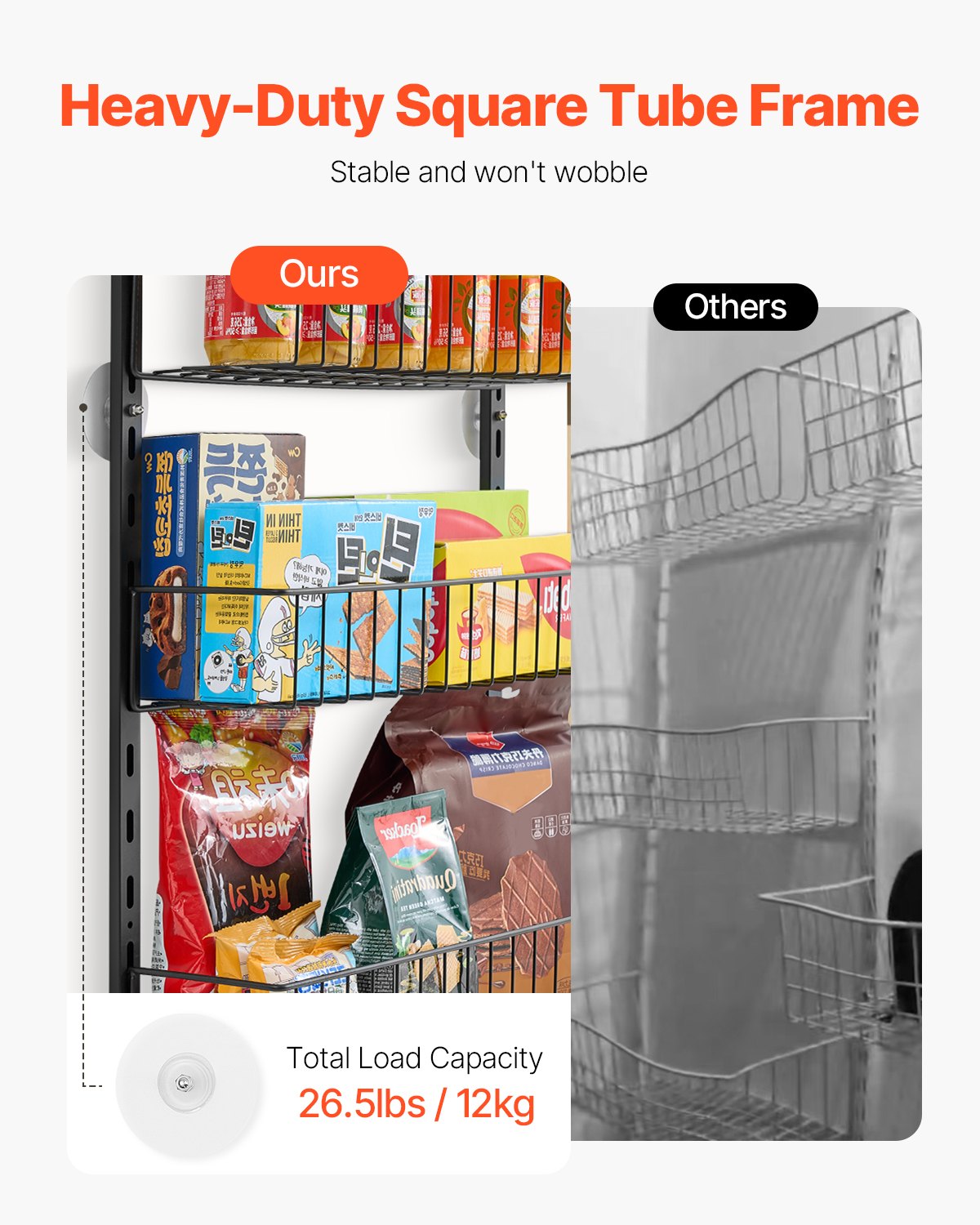 8-Tier Over-the-Door Pantry Organizer Rack for Kitchen Storage image 4
