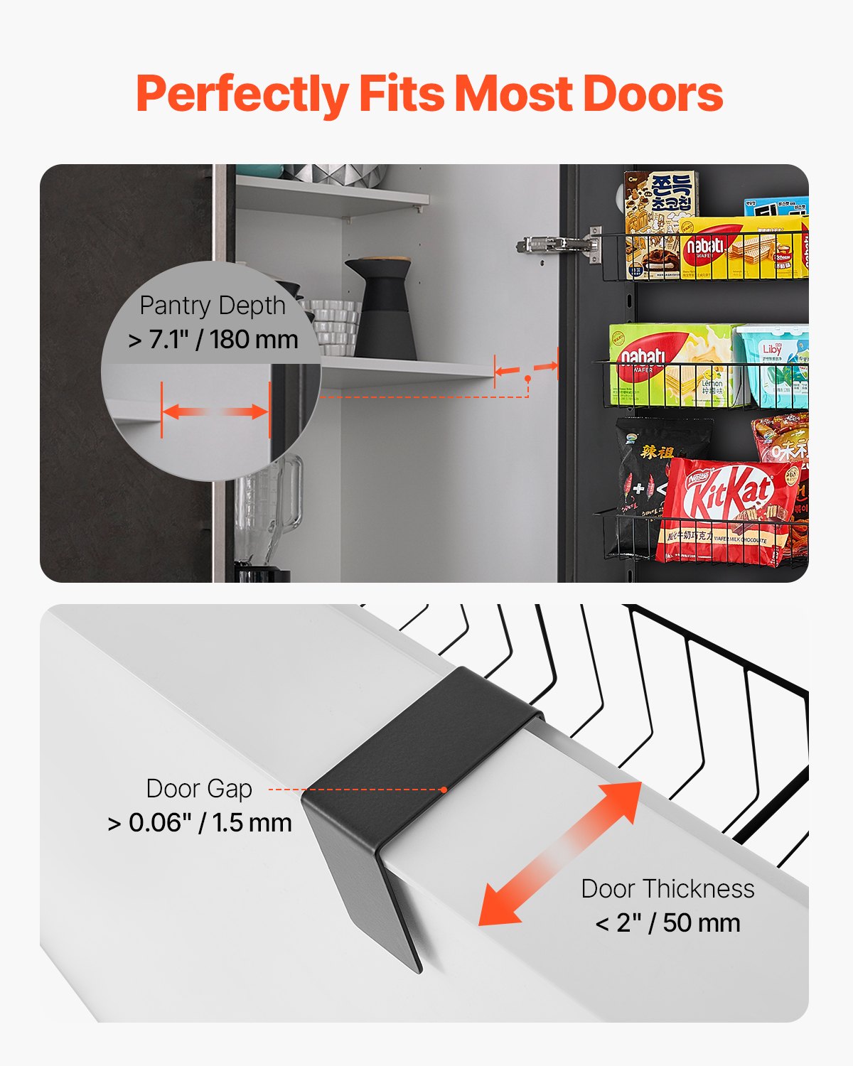 8-Tier Over-the-Door Pantry Organizer Rack for Kitchen Storage image 5
