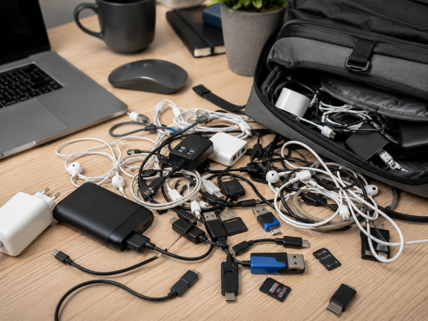 Before using Travel Electronics Organizer Bag for Cables & Chargers