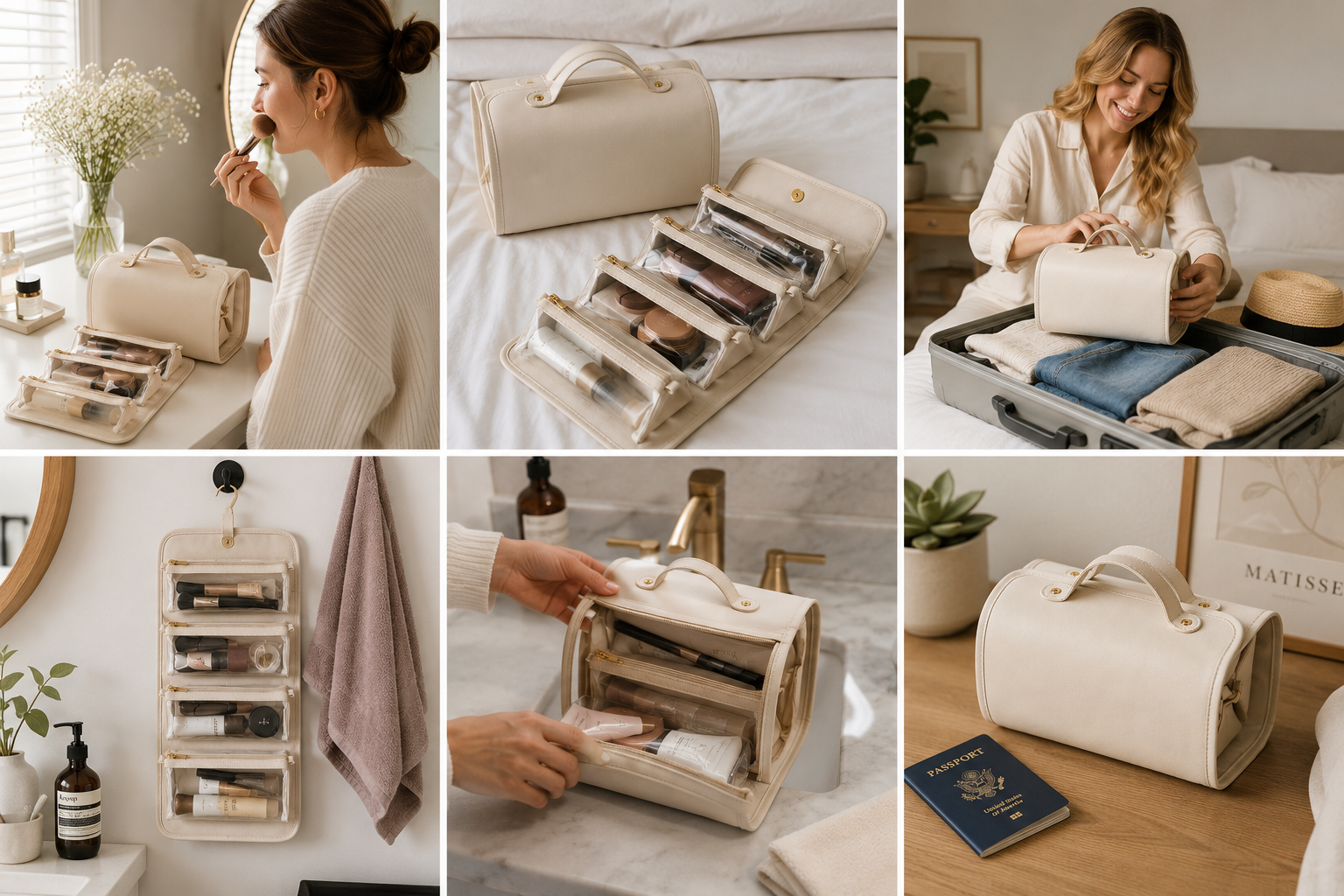 4-in-1 Foldable Travel Makeup Organizer Bag image 6