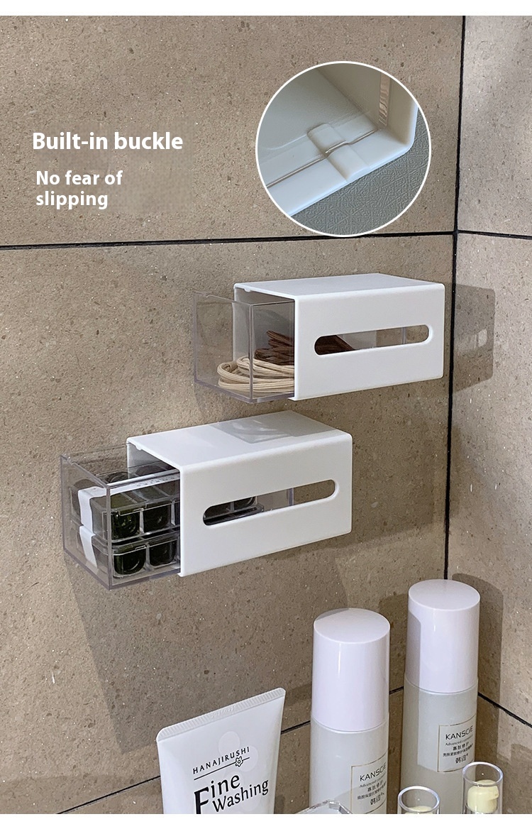 Wall Mounted Cotton Swab & Pad Storage Drawer image 5